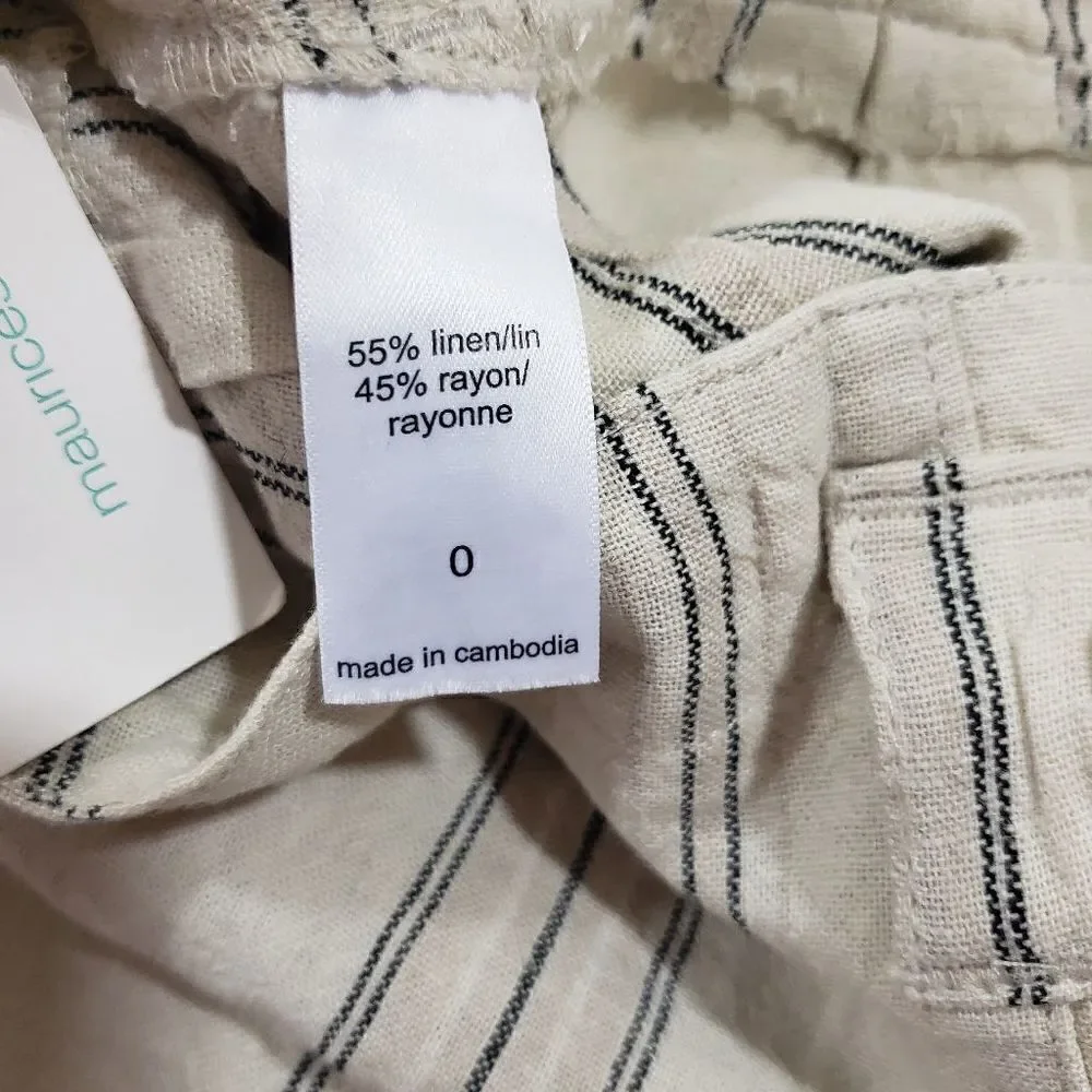NWT Linen blend maurices button skirt